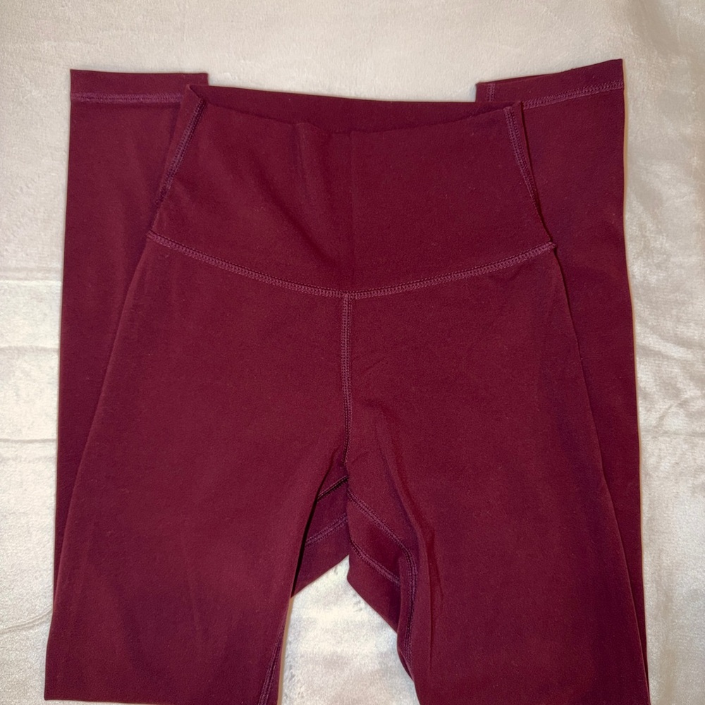 NVGTN Women's High-Waist Leggings in Burgundy - Picture 2 of 5
